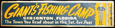 Giant's Fishing Camp bumper sticker