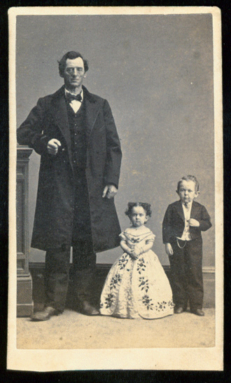 Minnie Warren and Commodore Nutt, circa 1863