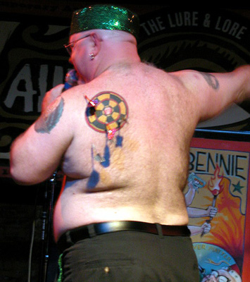 Sideshow Bennie as the Human Dart Board