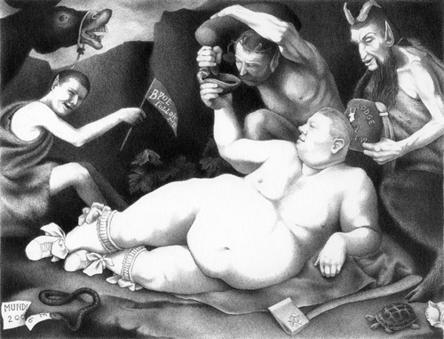 "Happy Jack Eckert as Drunken Silenus" is copyright    2006 by James G. Mundie. All rights reserved.  Reproduction prohibited.