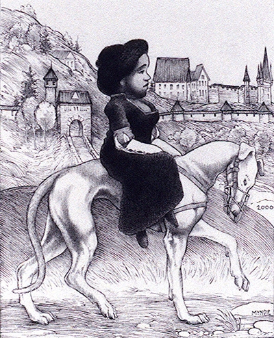 "Princess Wee Wee Riding a Hound" is copyright    2000 by James G. Mundie. All rights reserved.  Reproduction prohibited.