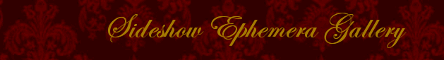 Sideshow Ephemera Header