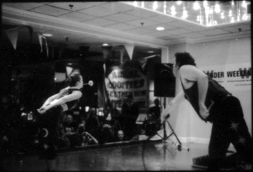 Snapping a flower from the mouth of the lovely Susan
 [This photograph is copyright � 2006 James G. Mundie. All rights reserved.]