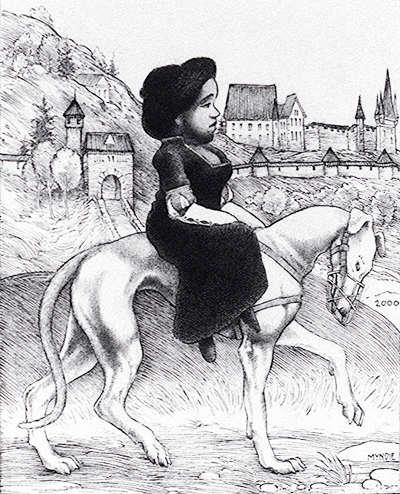 "Princess Wee Wee Riding a Hound" is copyright    2000 by James G. Mundie. All rights reserved.  Reproduction prohibited.